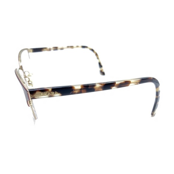Prada VPR 61X 552-1O1 Brown Half Rim Eyeglasses Frames 54-17 145 Italy Designer - Picture 7 of 12